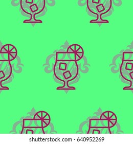 Pattern. Background texture. Cocktail, shake, drink, juice, glass.