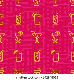 Pattern. Background texture. Cocktail, shake, drink, juice, glass.