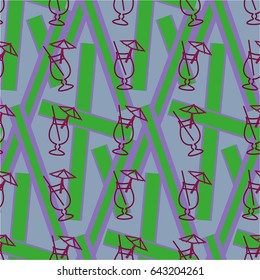 Pattern. Background texture. Cocktail, shake, drink, juice, glass.