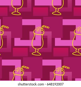 Pattern. Background texture. Cocktail, shake, drink, juice, glass.
