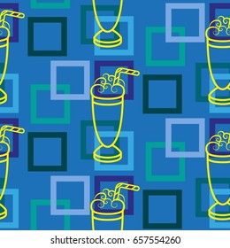 Pattern. Background texture. Cocktail, shake, drink, juice, glass.