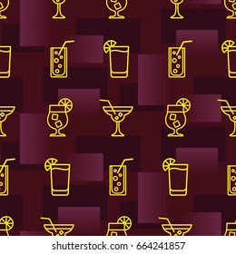 Pattern. Background texture. Cocktail, shake, drink, juice, glass.