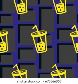 Pattern. Background texture. Cocktail, shake, drink, juice, glass.