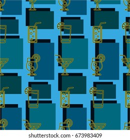 Pattern. Background texture. Cocktail, shake, drink, juice, glass.