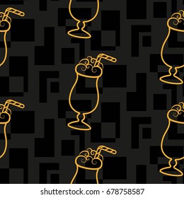 Pattern. Background texture. Cocktail, shake, drink, juice, glass.