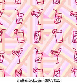Pattern. Background texture. Cocktail, shake, drink, juice, glass.