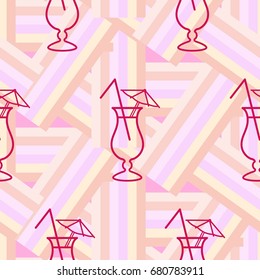 Pattern. Background texture. Cocktail, shake, drink, juice, glass.