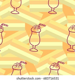Pattern. Background texture. Cocktail, shake, drink, juice, glass.