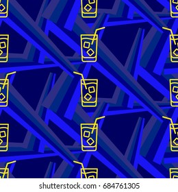 Pattern. Background texture. Cocktail, shake, drink, juice, glass.