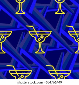 Pattern. Background texture. Cocktail, shake, drink, juice, glass.