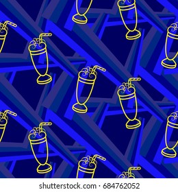 Pattern. Background texture. Cocktail, shake, drink, juice, glass.