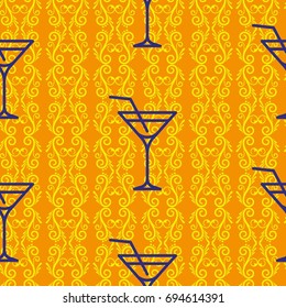 Pattern. Background texture. Cocktail, shake, drink, juice, glass.