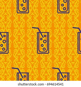 Pattern. Background texture. Cocktail, shake, drink, juice, glass.