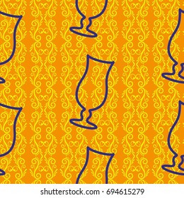 Pattern. Background texture. Cocktail, shake, drink, juice, glass.