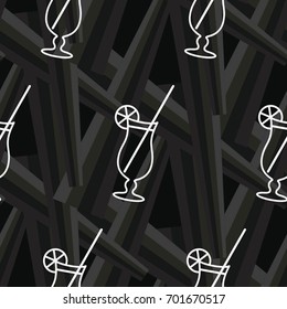 Pattern. Background texture. Cocktail, shake, drink, juice, glass.