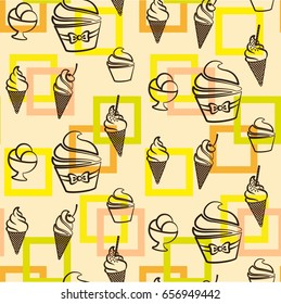Pattern. Background texture, ice cream.