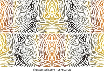 Pattern background tiger with head