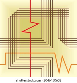 pattern background vector straight line and bent 90 degrees. can be used for background, fabric, screen printing, wallpaper. color can be changed. copy and paste in all directions to expand the image