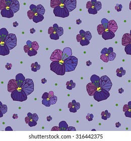  pattern background with violet flowers