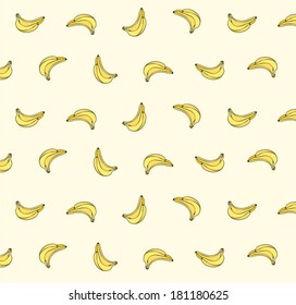 pattern background with yellow bananas. Vector 