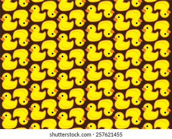 Pattern Background, Yellow duck, Cartoon cute, logo, symbol, icon, graphic, vector.