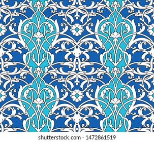 Pattern, backgrounds and wallpapers for design. Textile ornament. Vector stock illustration.