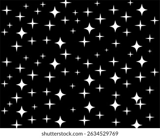 pattern backogrund vector black star