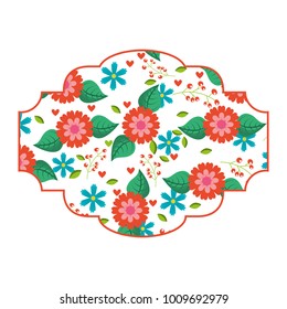 pattern badge floral decoration spring flower image