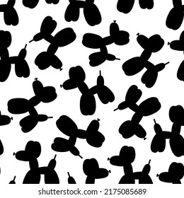 Pattern of balloons in form of dog. vector illustration.