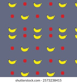 pattern of banana and apple .suitable for fabric design,covers,gift wrap