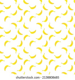 A pattern with banana on white background, vector illustration, eps 10