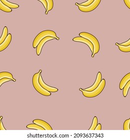 Pattern Banana Seamless Vector Background