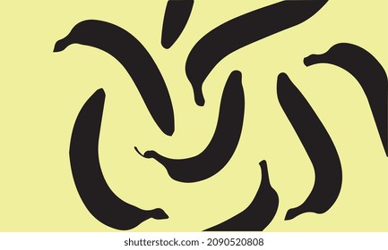 diseño de ilustración vectorial de silueta bananera