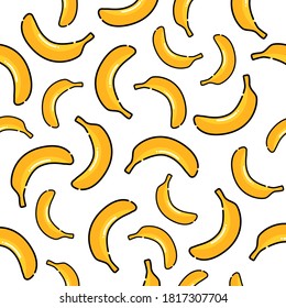 Pattern of banana vector illustration
