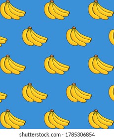 Pattern with banana. Vector illustrations design background