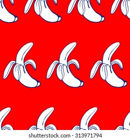 pattern bananas. red background with  banana
