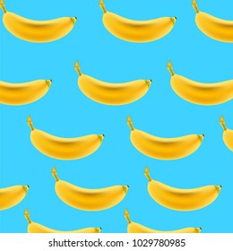 pattern with bananas. Tropical abstract background in retro style. Easy to use for backdrop, textile, wrapping paper, wall posters.