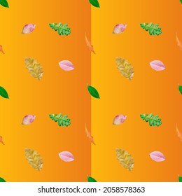 Pattern, banner. Autumn textiles. Vector.