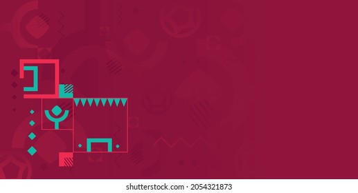 Pattern for banner, card, website. burgundy color national flag qatar