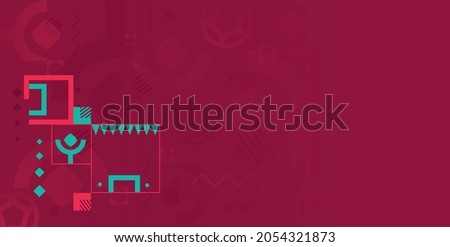 Pattern for banner, card, website. burgundy color national flag qatar