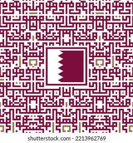 Pattern for banner color flag qatar. card, website. vector illustration.