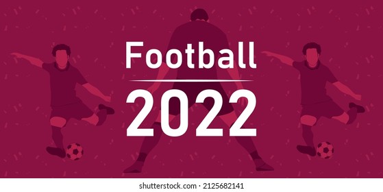 Pattern for banner , banner, flyer modern design. Concept font football 2022 on modern background