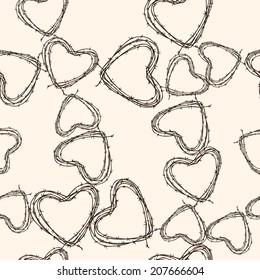 pattern of barbed hearts