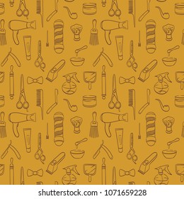 Pattern with barbershop tools