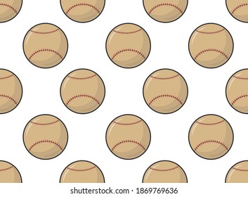 Patrón. Balón de béisbol. Juegos deportivos. Imagen vectorial.