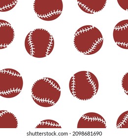 Un patrón de pelotas de béisbol. El fondo es impecable. Deporte
