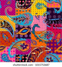 Pattern based on decorative elements Paisley. Seamless pattern in indian style.