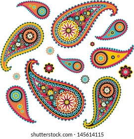 pattern based on traditional Asian elements Paisley