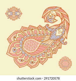 Pattern based on traditional Asian elements Paisley