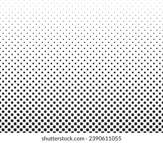 Pattern based on traditional Islamic ornament. Disappearing effect. Long fade out . Black and white.